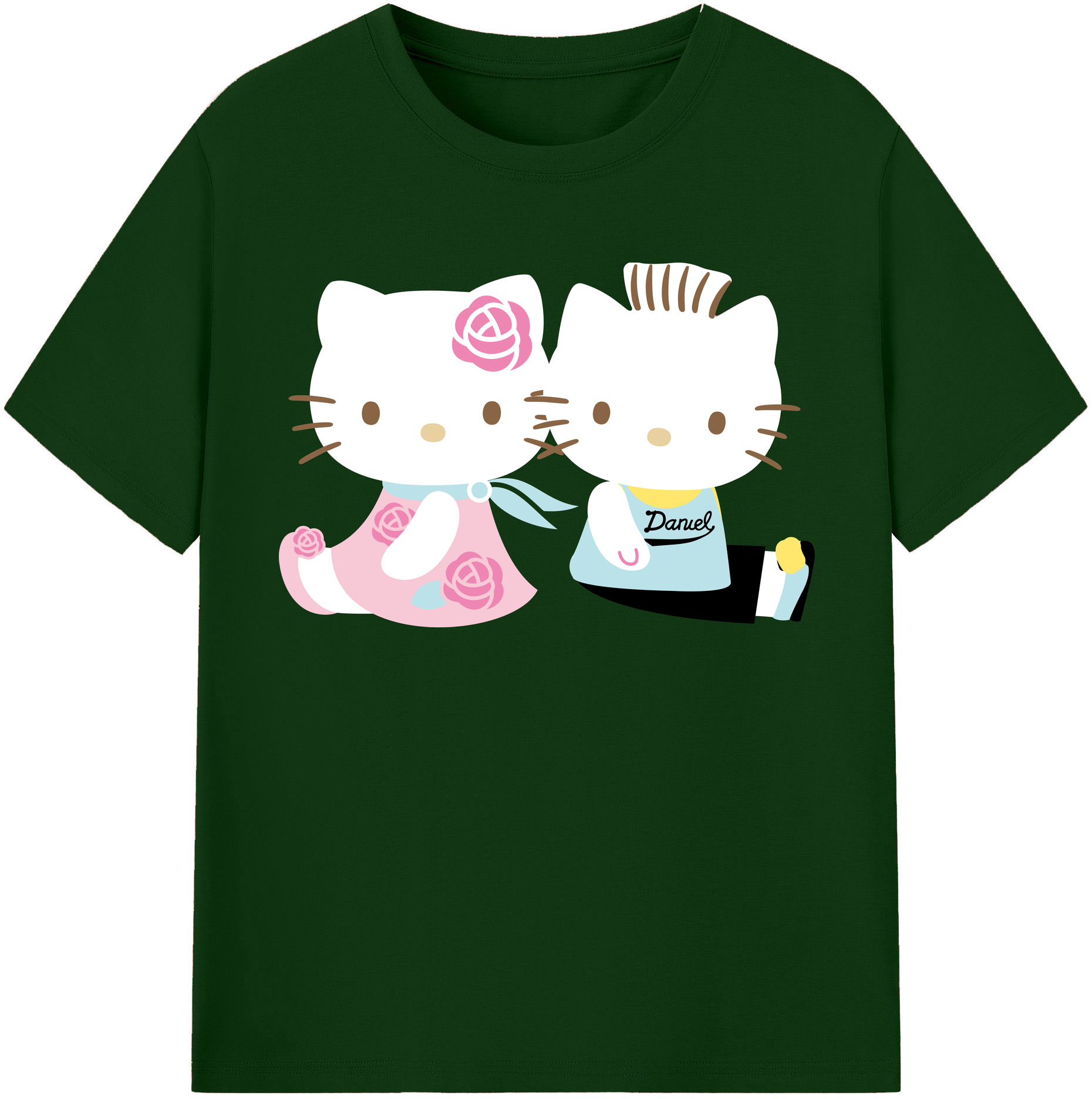 （画像用） Hello Kitty ハローキティ 綿100％半袖Tシャツ（フロントプリント）